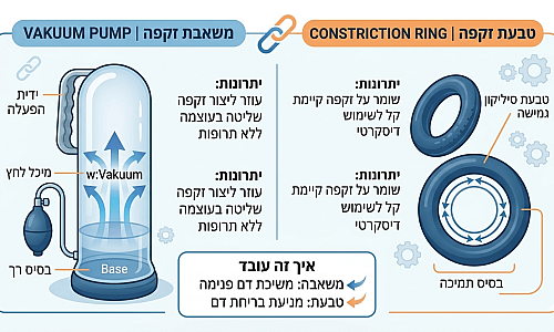 משאבת זקפה מול טבעת זקפה | Pump vs Ring
